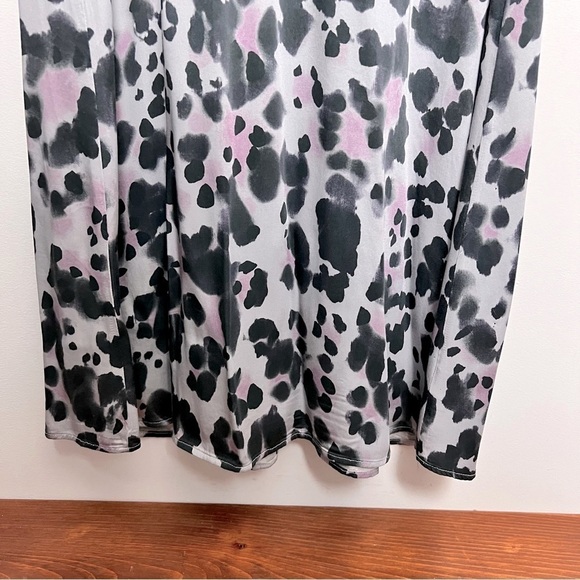 Anthropologie Cloth & Stone Leopard Midi/Maxi Dress Purple Modern Animal Print - Picture 14 of 16